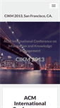 Mobile Screenshot of cikm2013.org