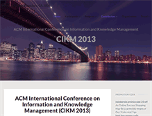 Tablet Screenshot of cikm2013.org